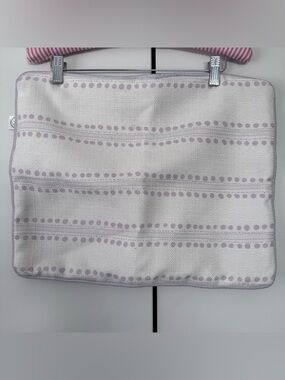 Light Lavender Dot-Striped Accent Pillow Cover by
